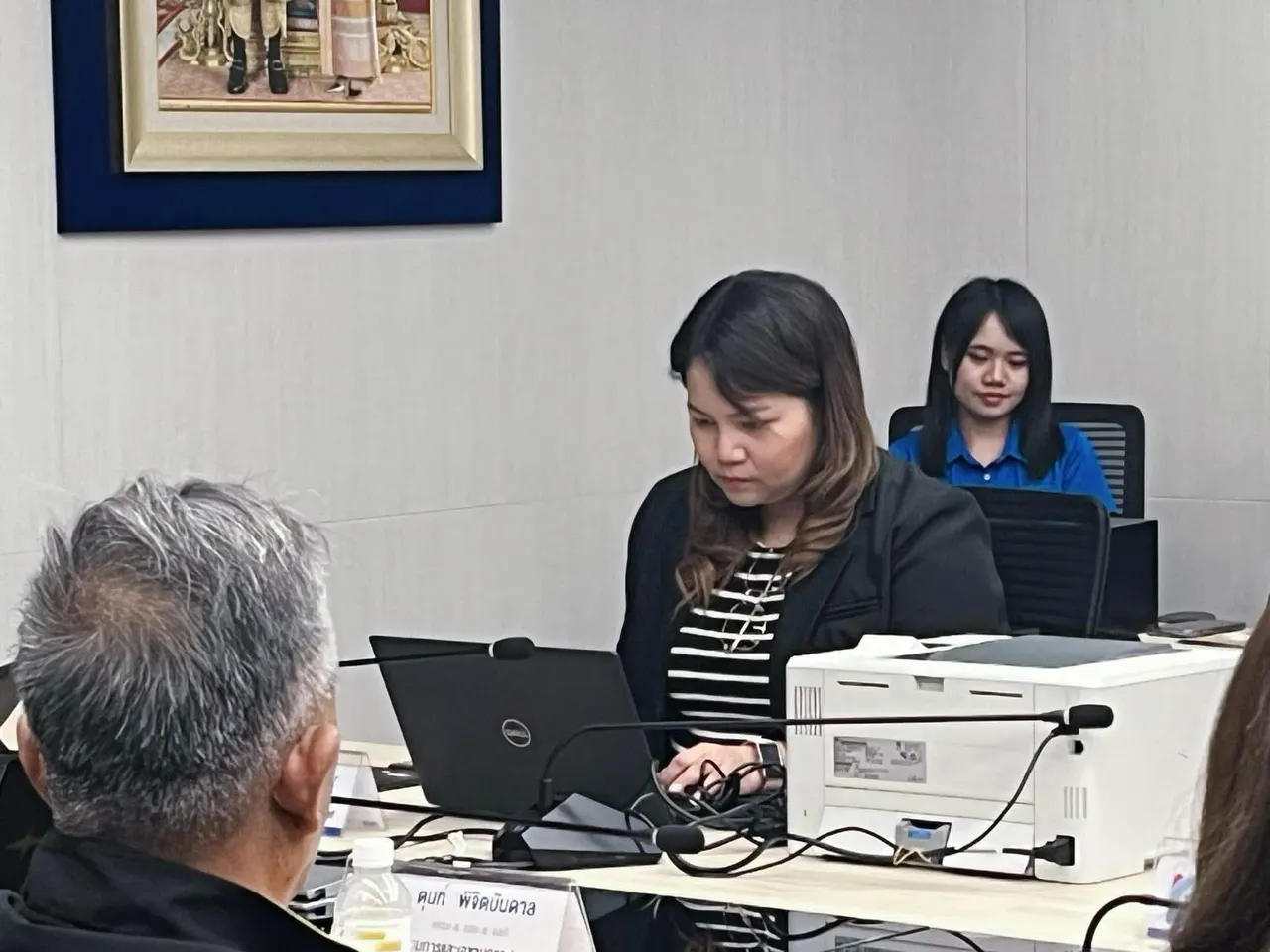 Election staff at work