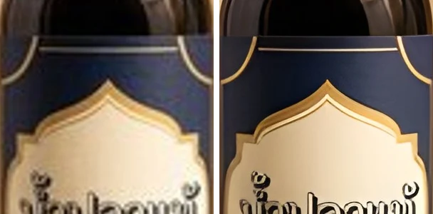 Product label: plain resize on the left, upscaler on the right