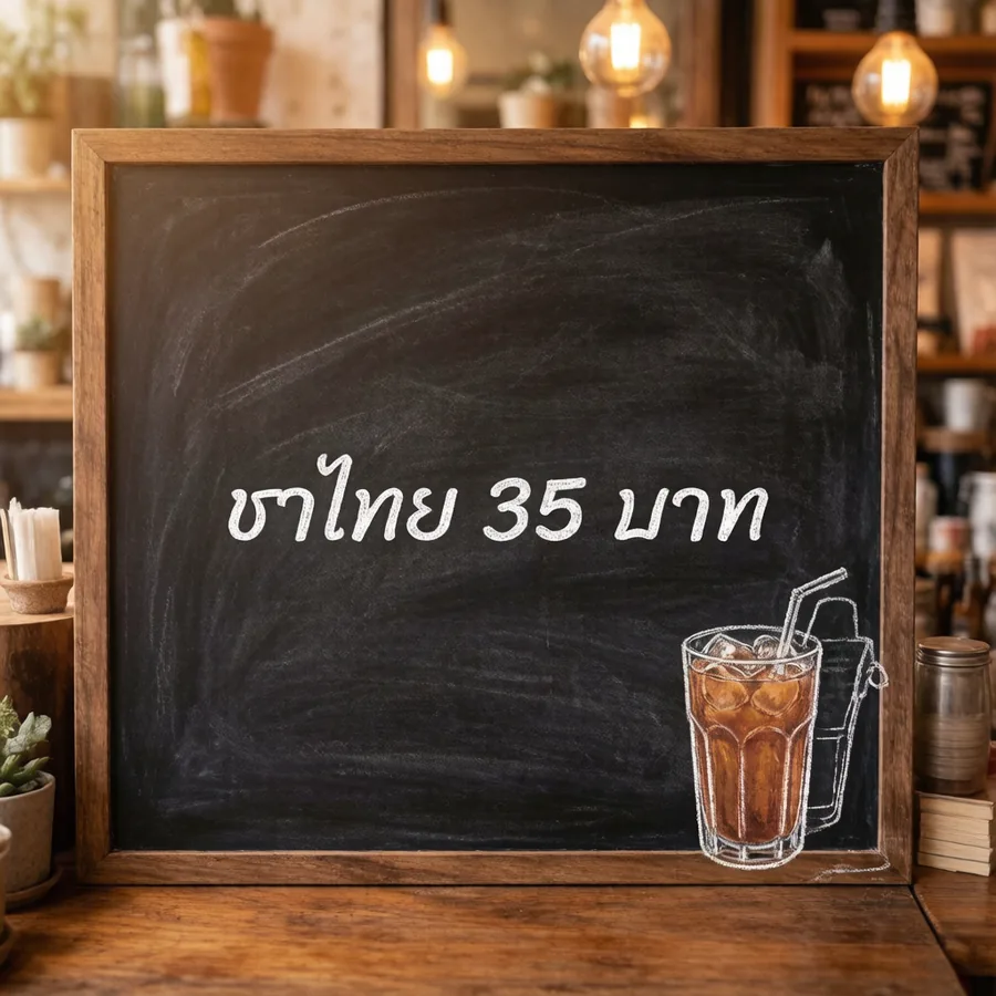ชาไทย 35 บาท