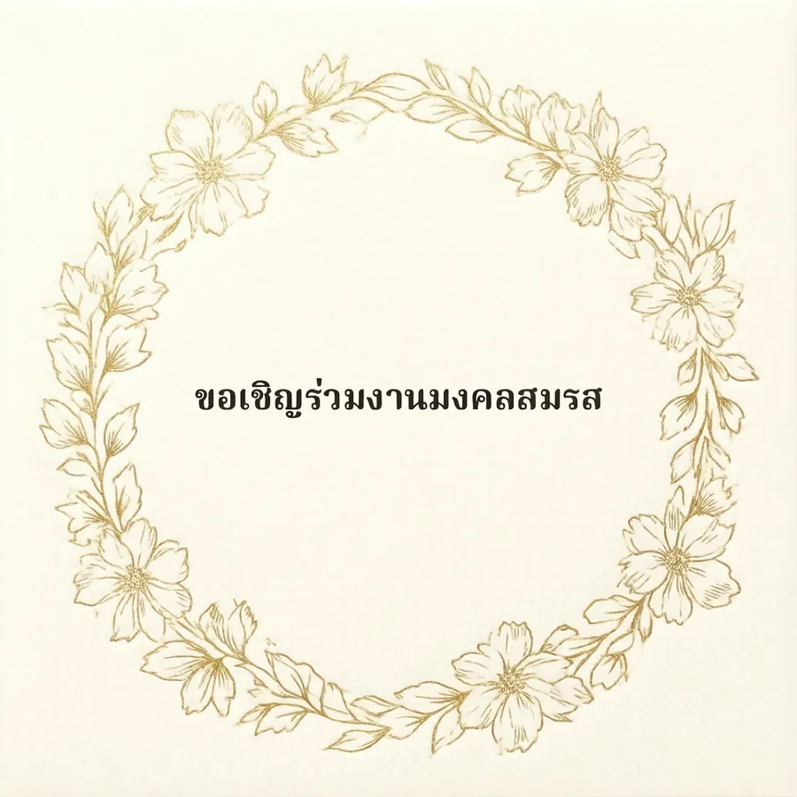 ขอเชิญร่วมงานมงคลสมรส