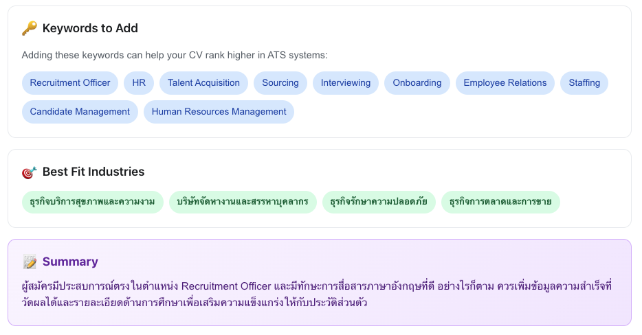 简历关键词建议 - 添加这些关键词以提高ATS评分